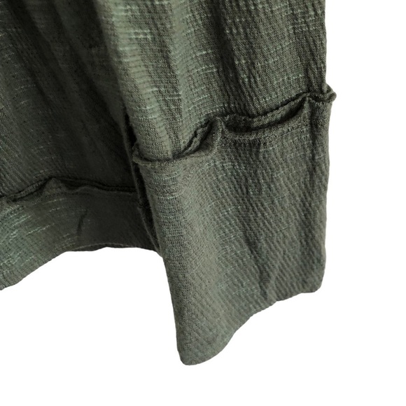 Emory Park Green V-Neck Long Sleeve Boho Top Size Small - Picture 6 of 8